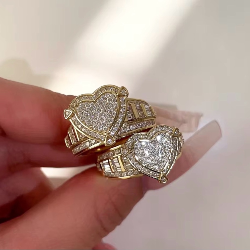 Gold Heart Ring size 9